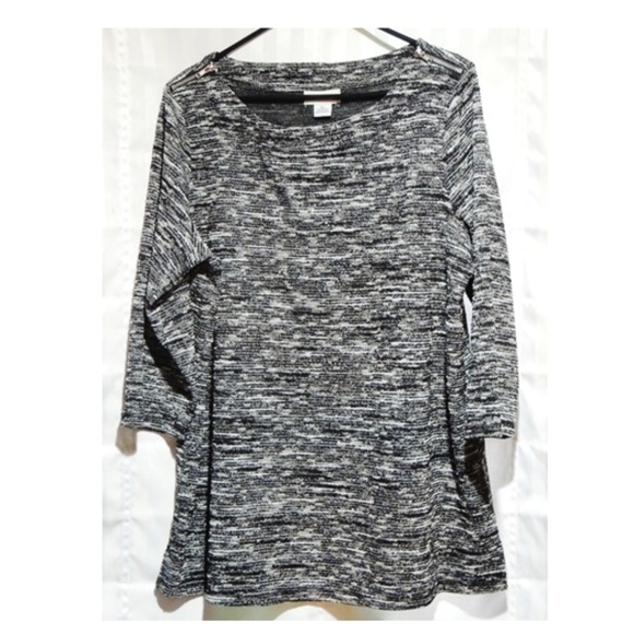 Liz Claiborne Tops - Liz Claiborne Weekend Black Marled Tunic - NWT